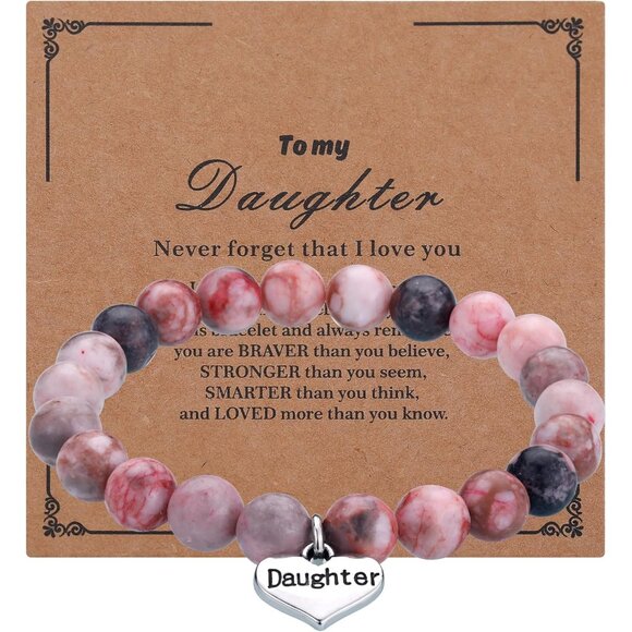 Alloy Steel Bead Chain Bracelet for Daughters - Inspiring Message Included - Picture 3 of 7